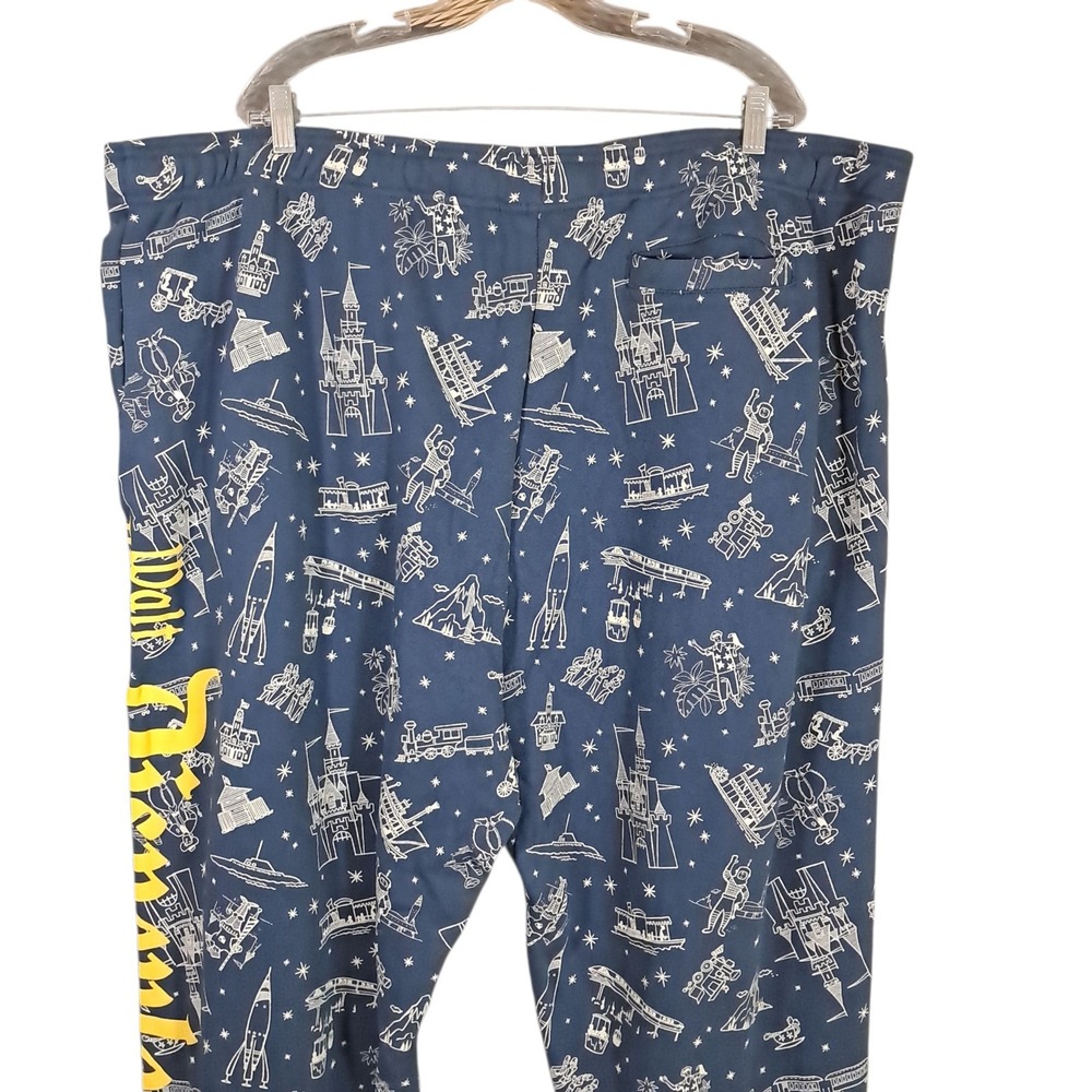 Disney 100 Era Sweatpants Trousers Men's 3XL Spellout All Over Print Puff Blue - Picture 5 of 13